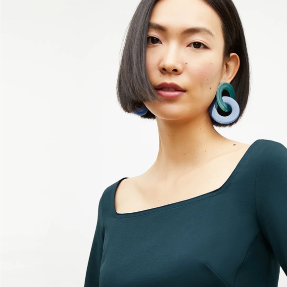 NEW MM Lafleur Jace 1.0 Ponte Top in Deep Sea XS - Picture 3 of 11